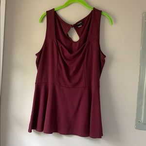 Torrid berry peplum top size 1